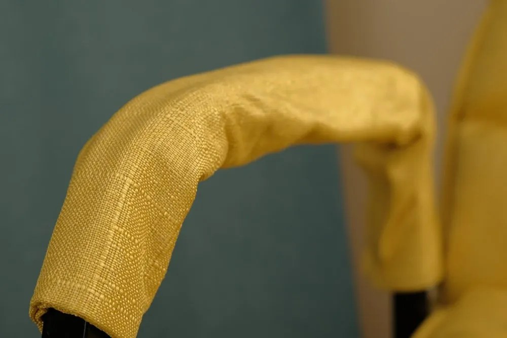 Fotoliu cu suport pentru picioare Yellow Perfetto