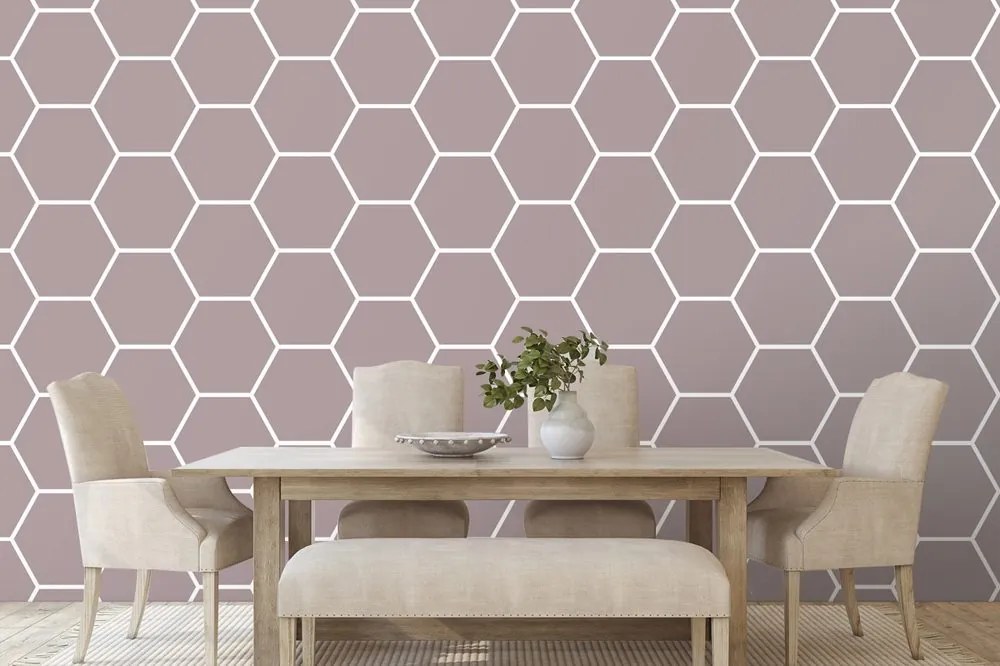 Tapet model hexagonal modern