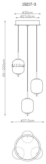 Lustra LED suspendata design modern EWALD 3L