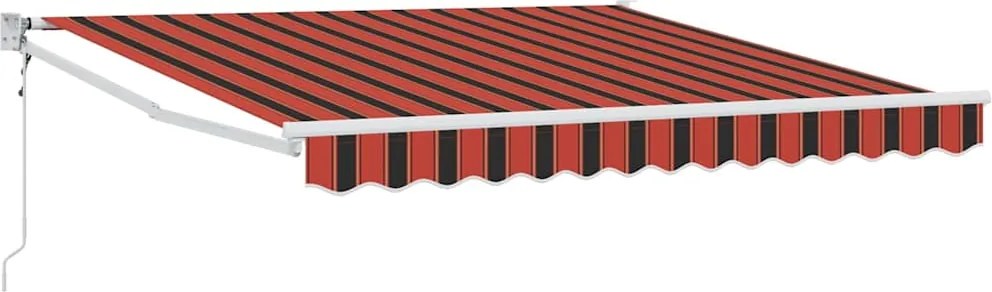 vidaXL Cortina Retractabilă Portocalie și maro 300 x 250 cm