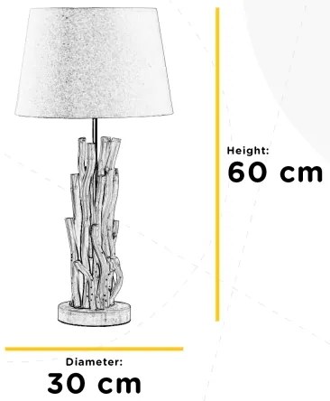 Lampă de masă AGAR 1xE27/22W/230V 60 cm ONLI