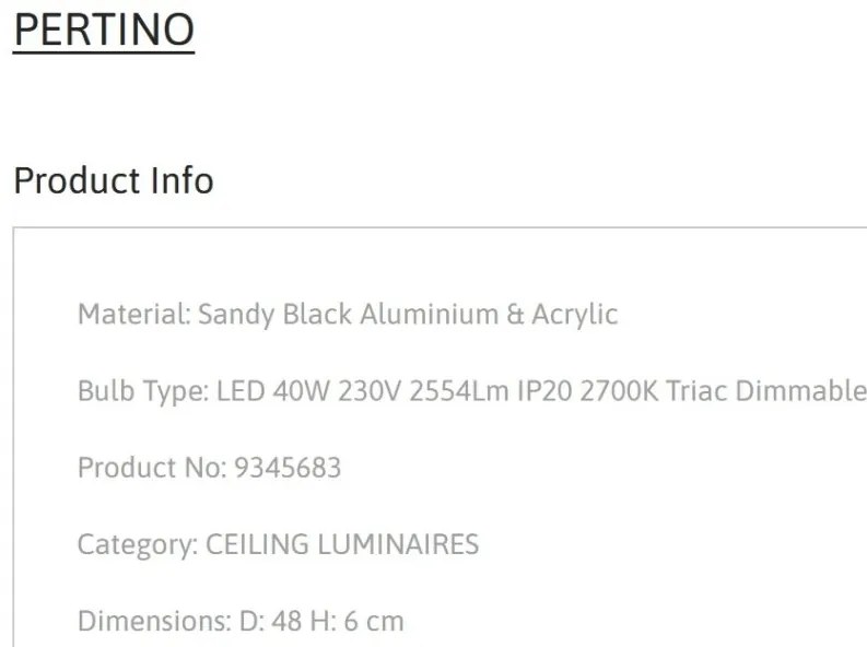 Plafoniera LED dimabila design circular PERTINO D-48cm
