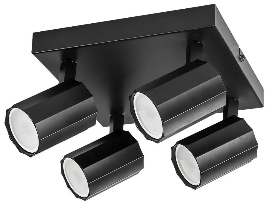 Plafoniera cu 4 Spoturi Directionabile, Design Modern, Rogelio