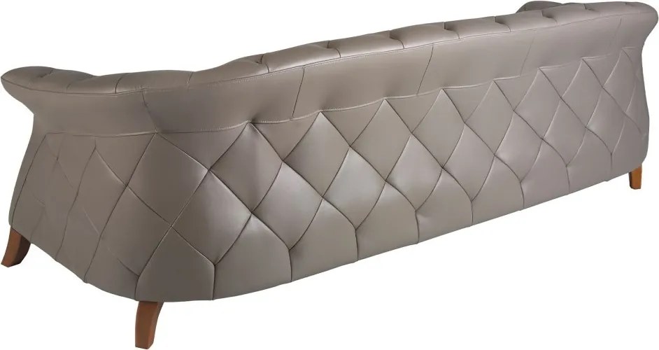 Canapea 3 locuri design LUX Chester Grey Leather