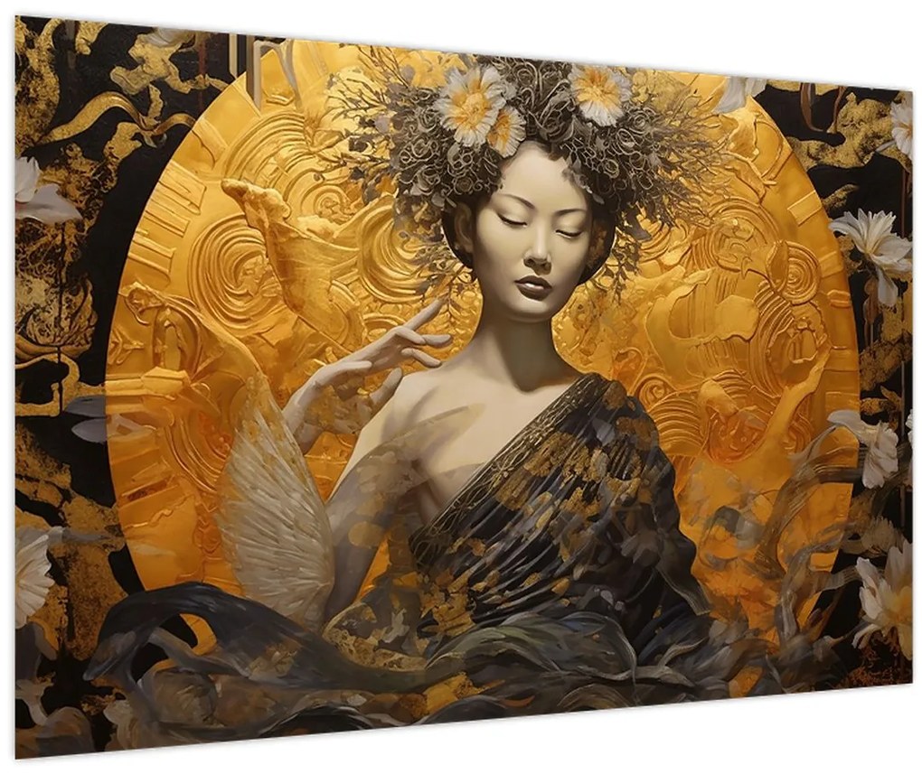Tablou - Doamnă japoneză (90x60 cm)