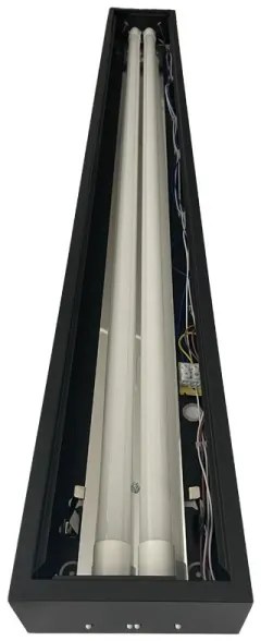 Corp de iluminat fluorescent 2xG13/18W/230V negru 120 cm
