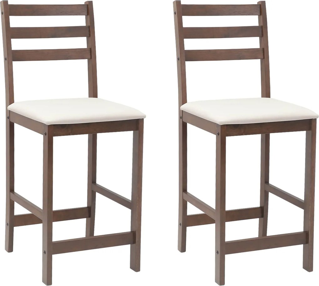 vidaXL Scaune de dining 2 pcs Maro deschis 40 x 47,5 x 99,5 cm