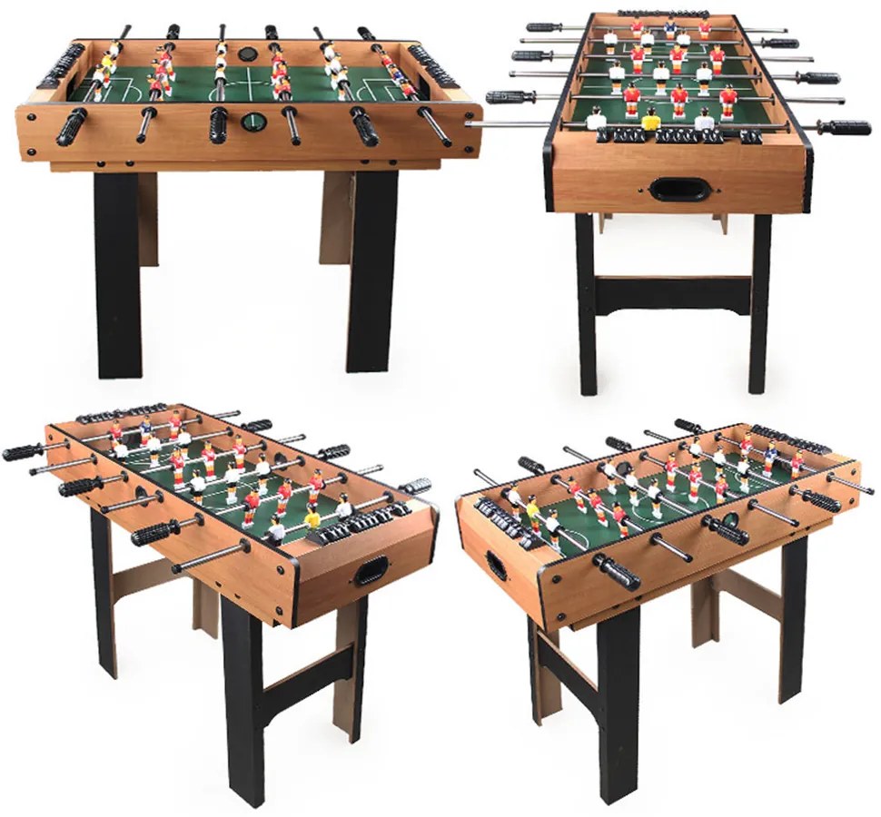 Masă de joc 4 în 1 pentru foosball, ping-pong, biliard și air hockey