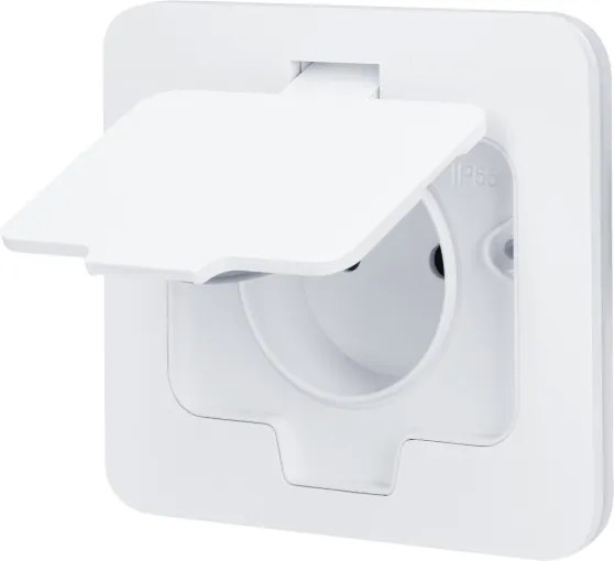 Brilagi - Priză încastrată pentru bucătărie INBOX IP55 albă dreptunghiulară