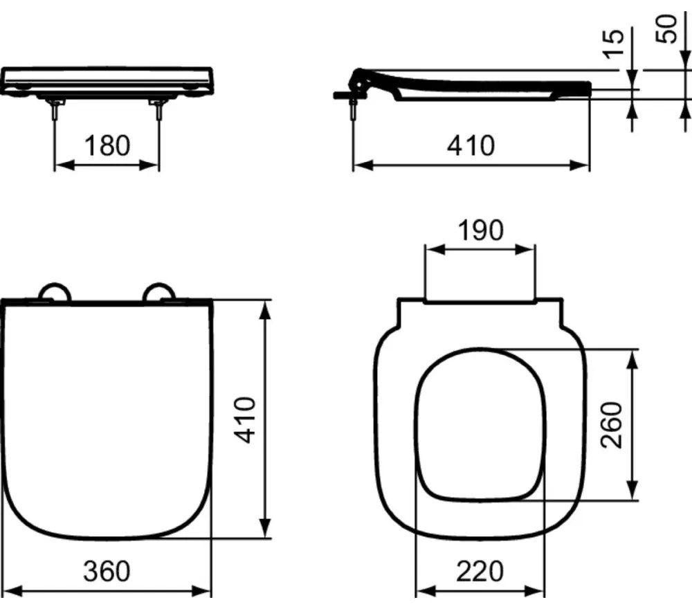 Capac wc soft close duroplast Ideal Standard i.Life S Slim alb