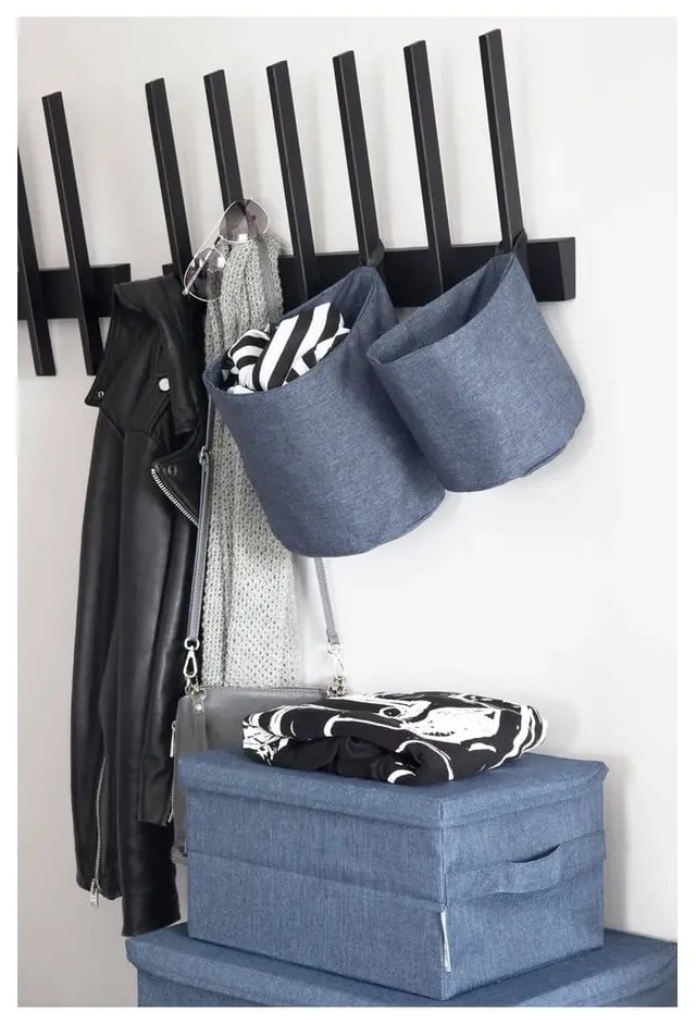 Cutie de depozitare neagră din material textil cu capac 34x45x25 cm Soft Storage – Bigso Box of Sweden