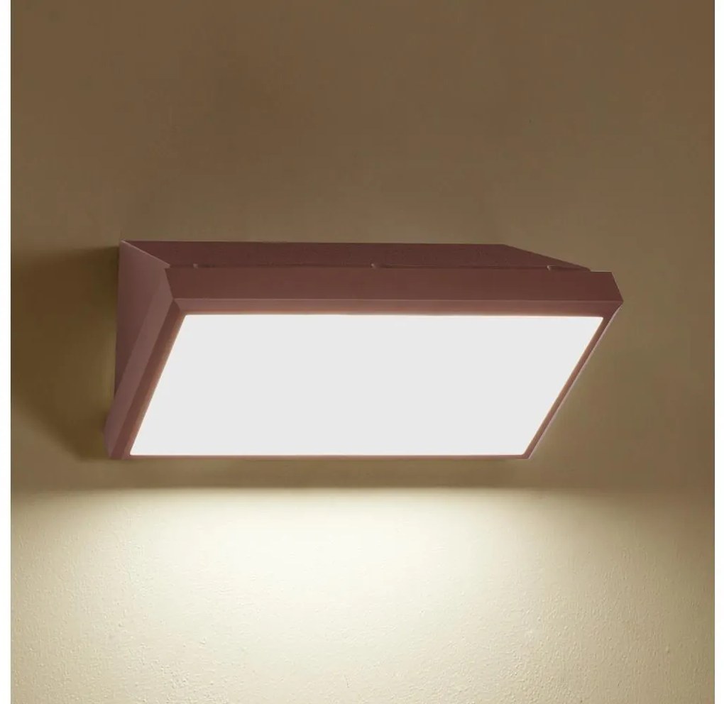 Brilagi - Aplică LED de exterior TRIANGLE, 20W, 230V, maro, IP65
