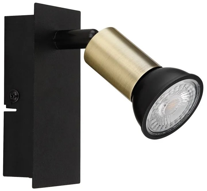 Aplica de perete design modern Drew negru, auriu