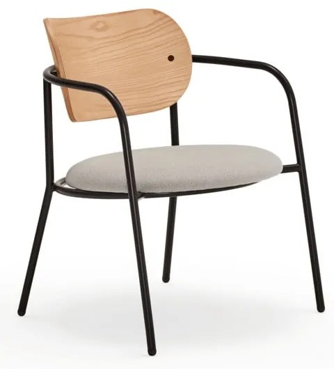 Fotoliu gri în decor de stejar Eclipse - Teulat