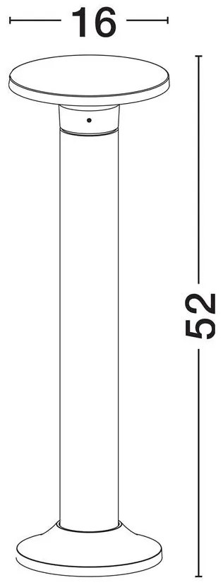 Stalp LED ambiental iluminat exterior modern IP65 TOWER H-52cm