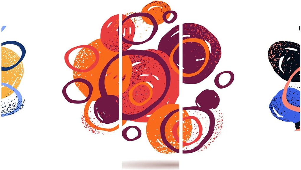 Tabloul cercuri colorate (150x105 cm)