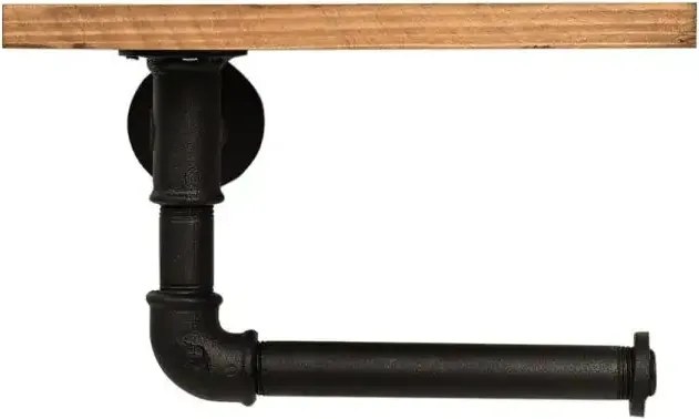 Suport prosop din lemn-metal Industrial Homs 50x12 cm