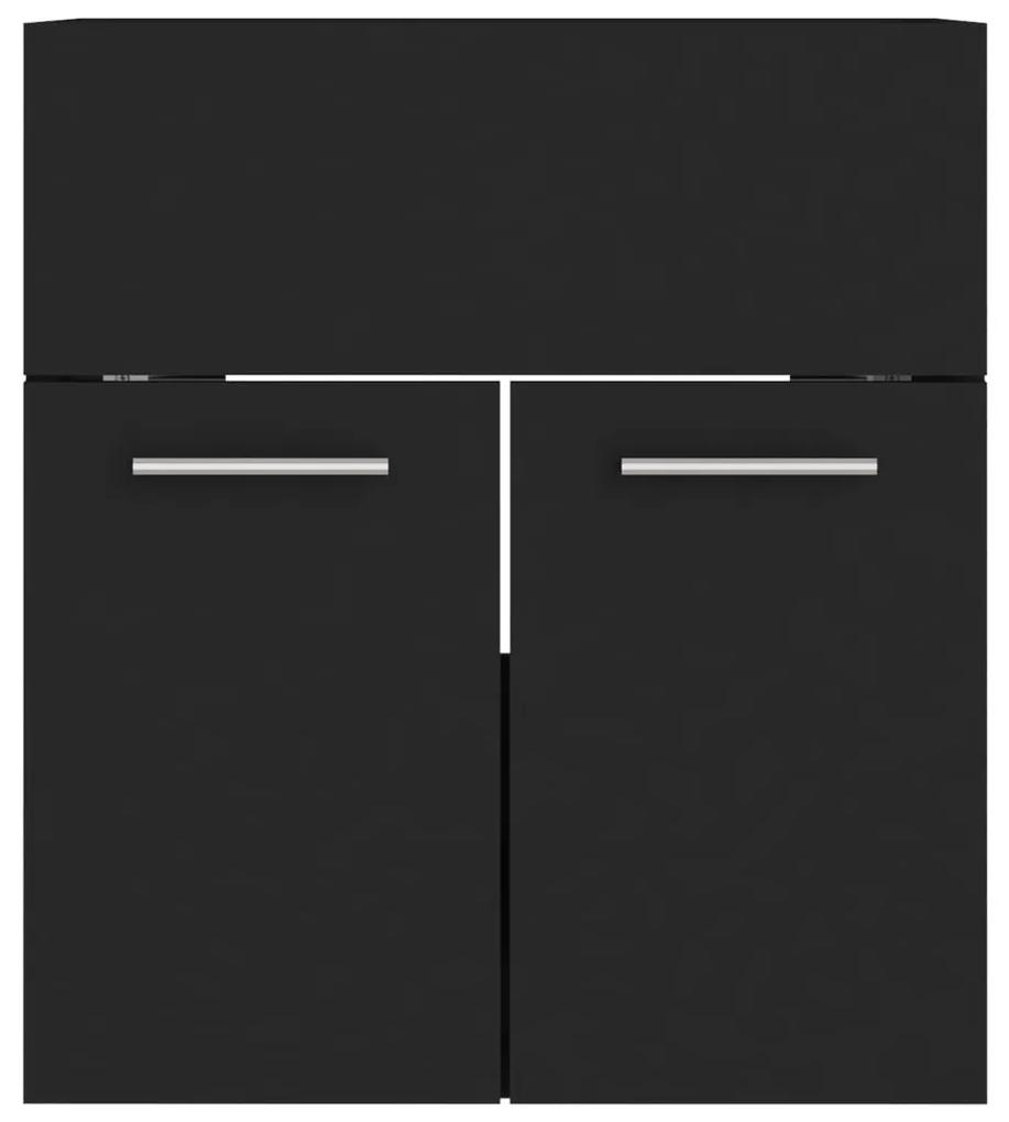 Dulap de chiuvetă, negru, 41x38,5x46 cm, pal