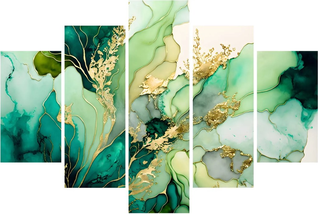 Tablou - Abstractizare verde (150x105 cm)
