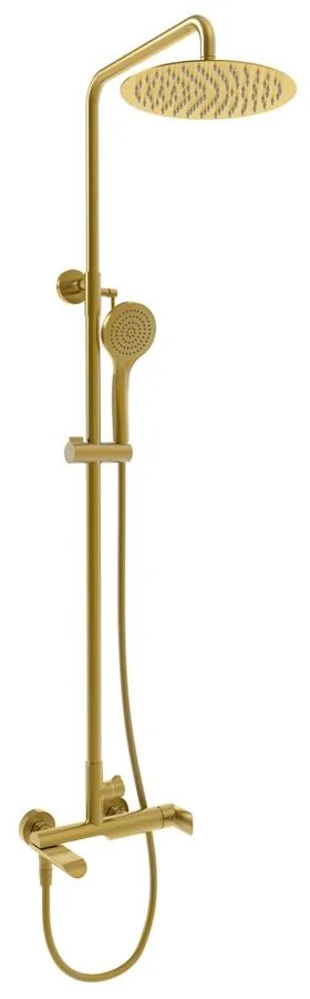 Coloana de dus cu baterie monocomanda Rubineta Olo+Ultra finisaj auriu mat