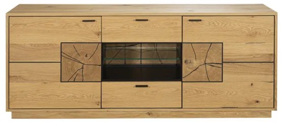 Set Living Urbano Oak, Stejar Rustic Si Negru, 350 Cm