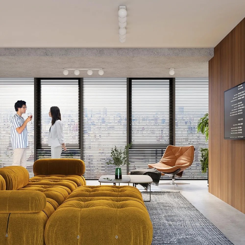 Plafonieră albă cu abajur din sticlă ø 12 cm Umerta – Sollux