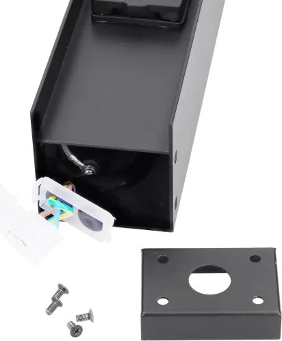 Brilagi - Lampă de exterior cu 2 prize SCHUKO, 1xG9/11W/230V, IP44, neagră