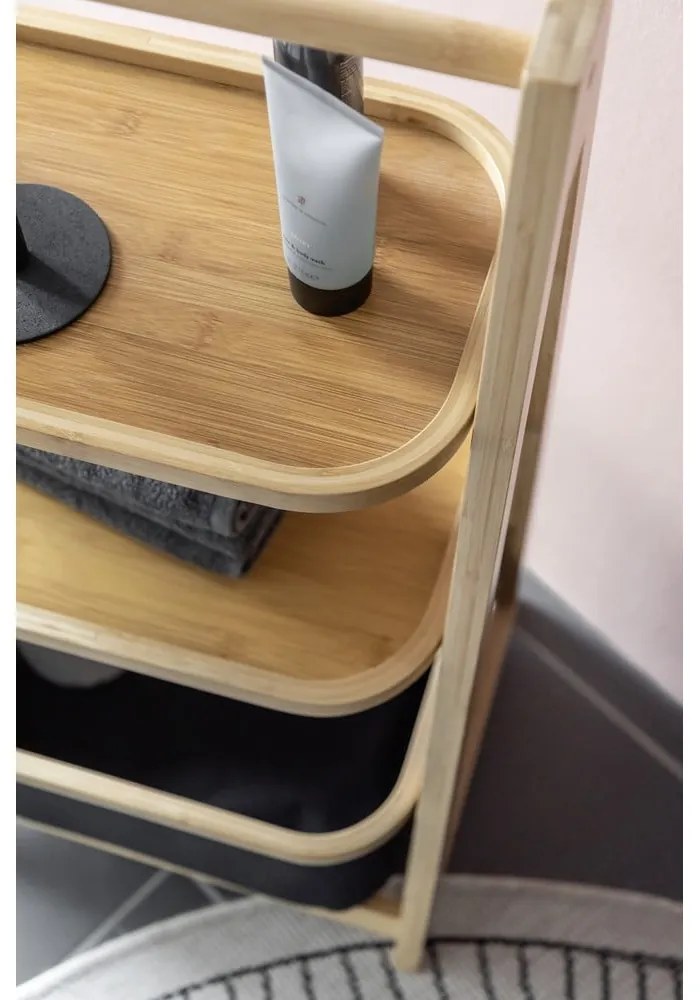 Etajeră de baie din bambus 44x80 cm Ecori – Wenko