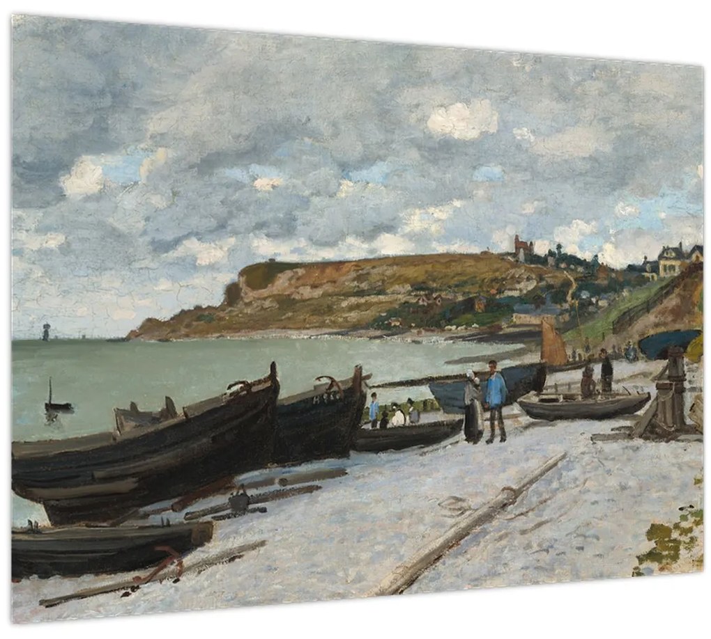 Tablou pe sticlă - Claude Monet, Sainte Adresse, reproducere (70x50 cm)