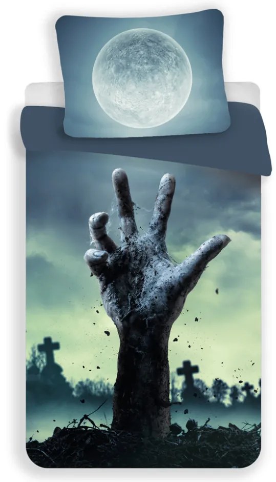 Halloween Moon Set de Lenjerie Zombie 140x200cm, 70x90 cm Microfibră