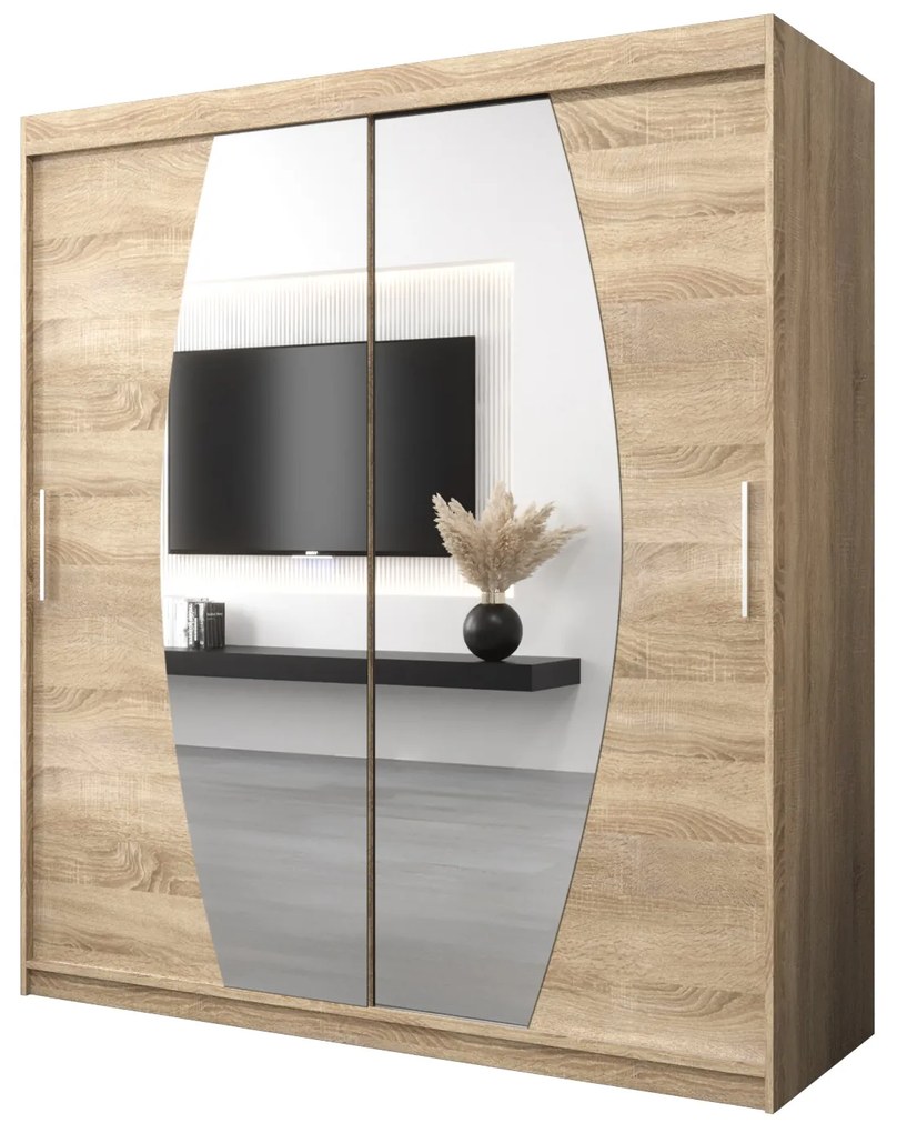 Dulap de haine 180 cm Eclipse (Stejar sonoma + Stejar sonoma). 1063426
