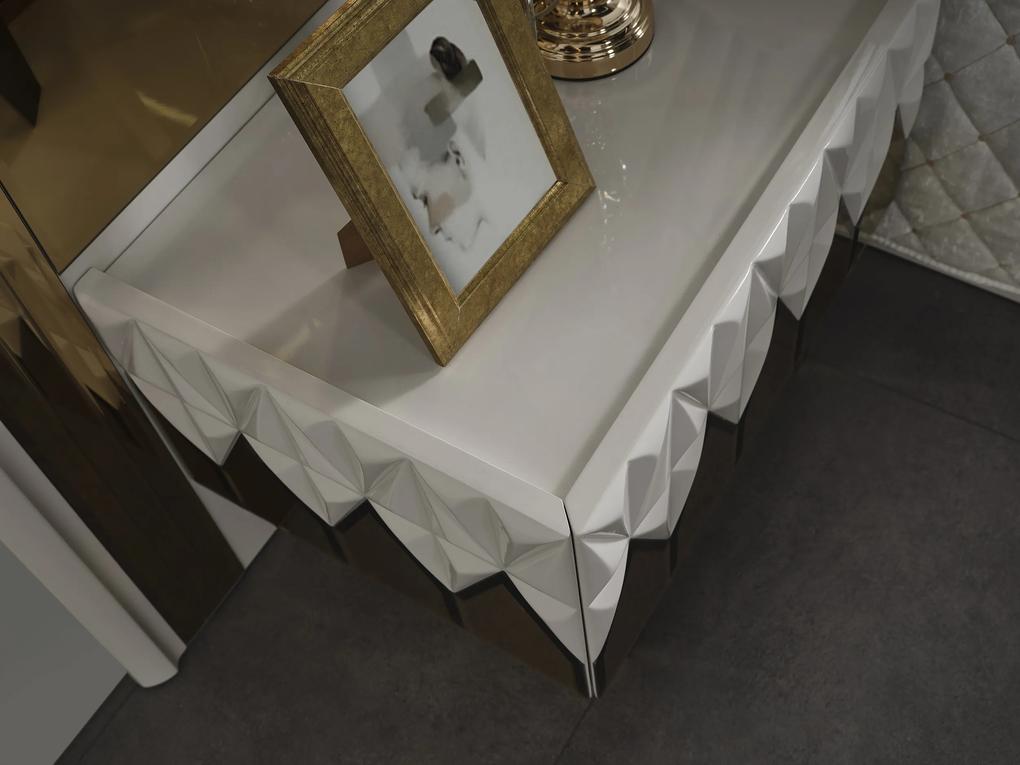 Set dormitor complet - alb cu auriu - premium lav