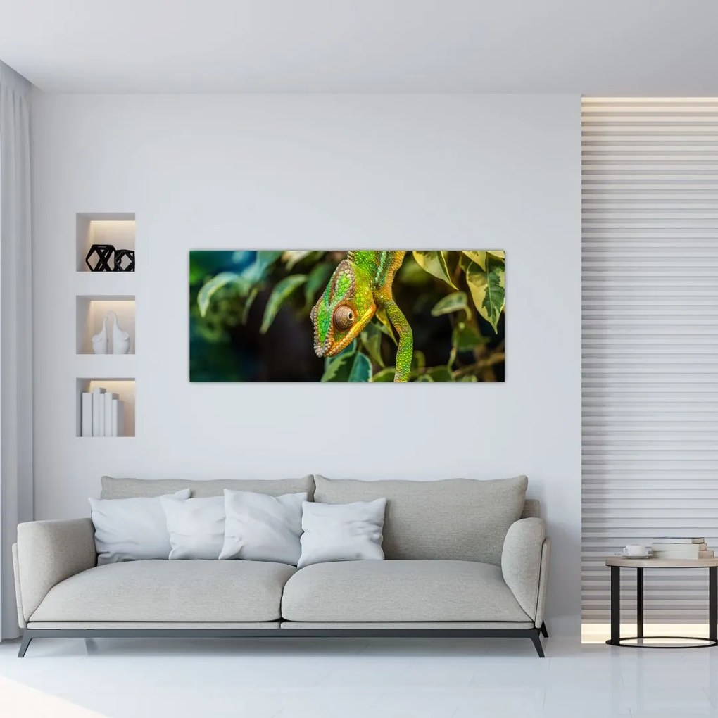 Tablou cu cameleon (120x50 cm)