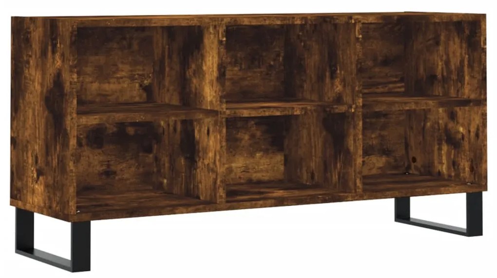 vidaXL Comodă TV, stejar fumuriu, 103,5x30x50 cm, lemn compozit