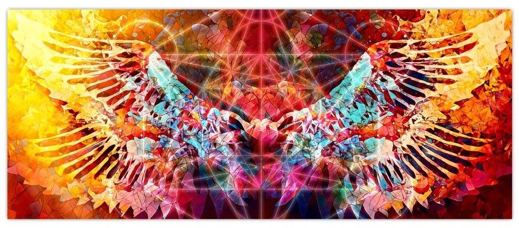 Tablou - Merkaba cu aripi, abstracție (120x50 cm)