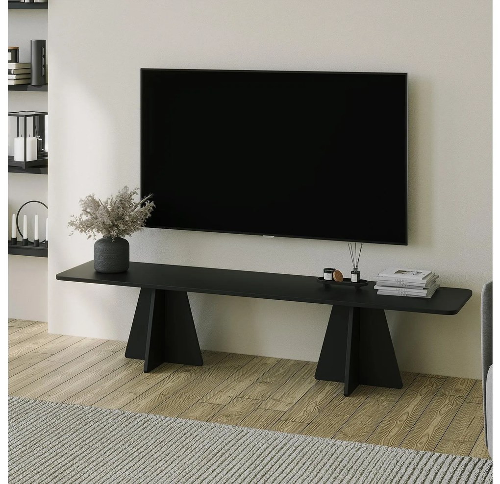 Set mobilier living Kabivo (negru) . 1095632