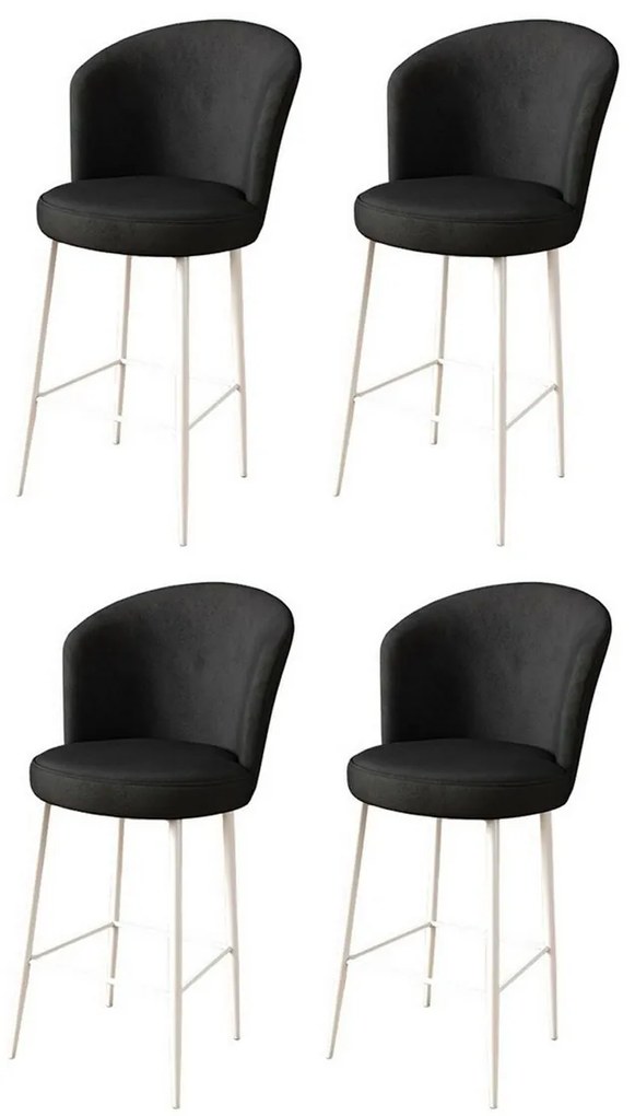 Set de scaune de bar Fora Black and White, 4 buc., 4 buc