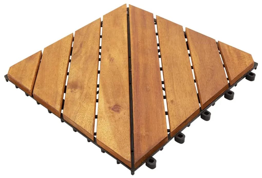 Placi pardoseala, 20 buc., maro, 30x30 cm, lemn masiv de acacia Maro, 20, Model 3