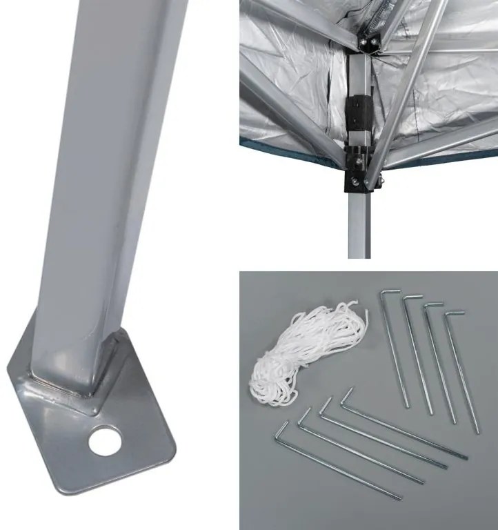 Cort de grădină/petrecere albastru - 3x3 m, prelată 210 g