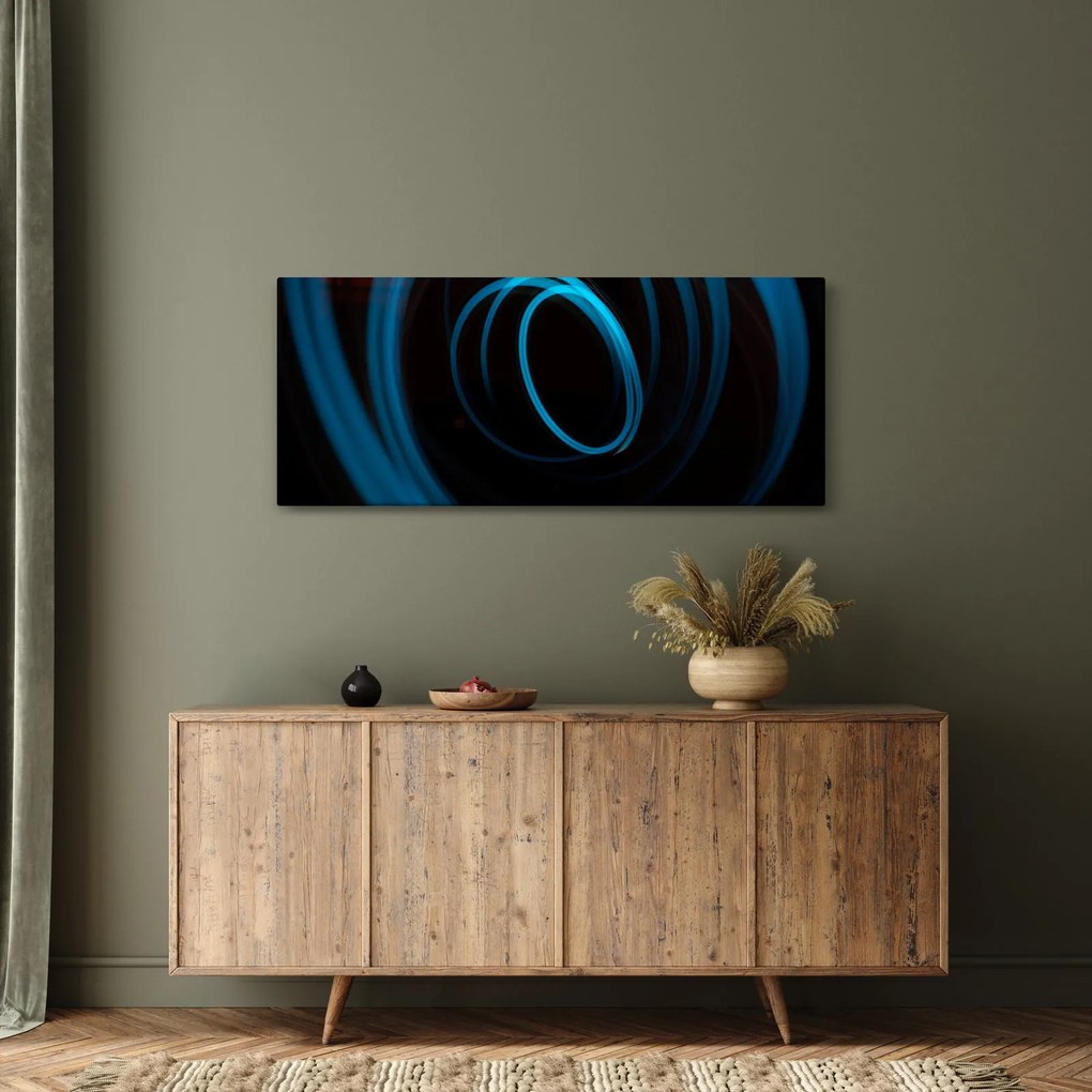 Tablou cu linie albastră (120x50 cm)