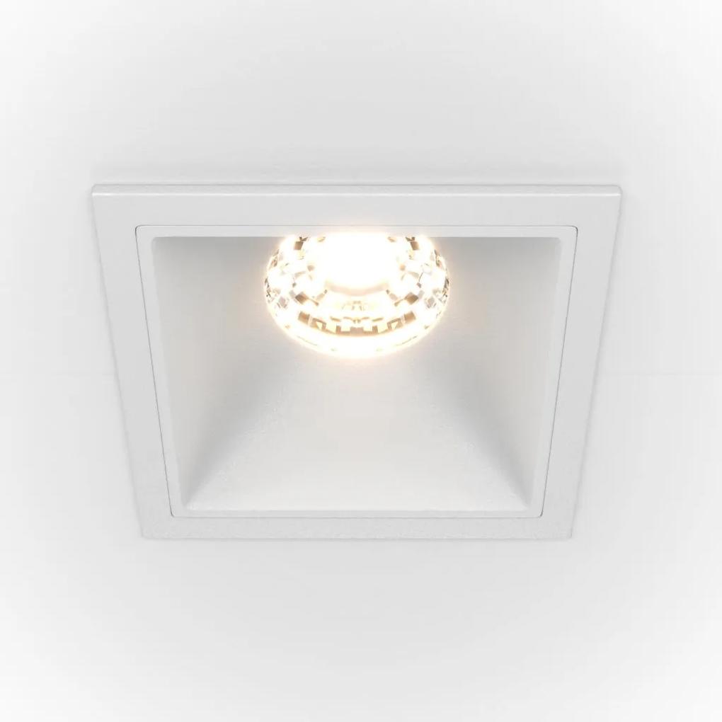 Spot LED incastrabil design tehnic Alpha alb, 6,5x6,5cm, 4000K