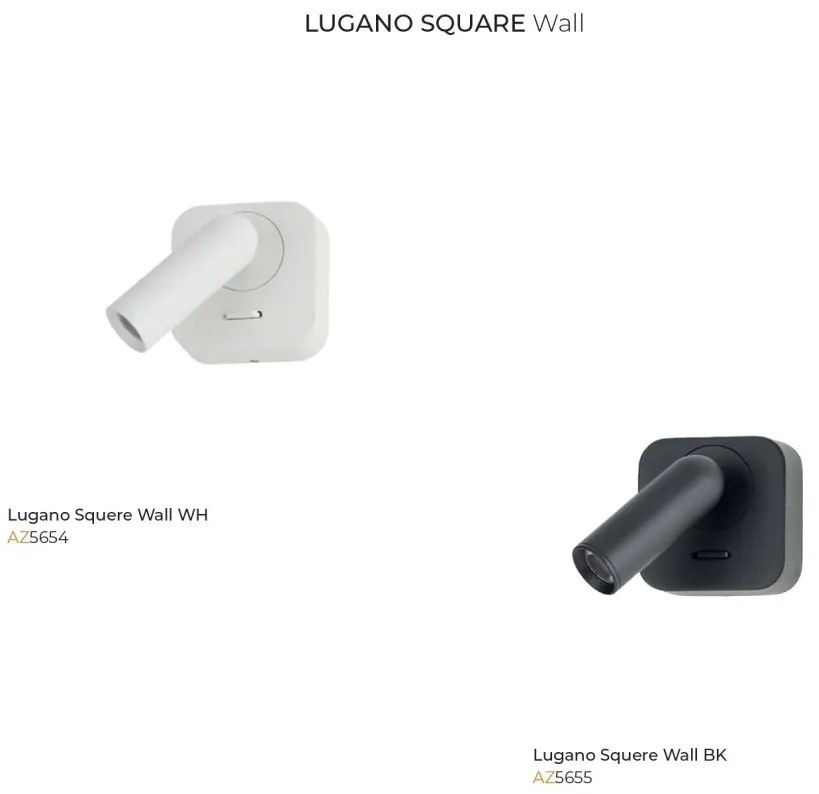 Aplica cu Spot LED reglabil LUGANO square alba