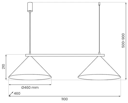 Lustră suspendată pe cablu CAPITAL, 2 x GX53/15W/230V, taupe