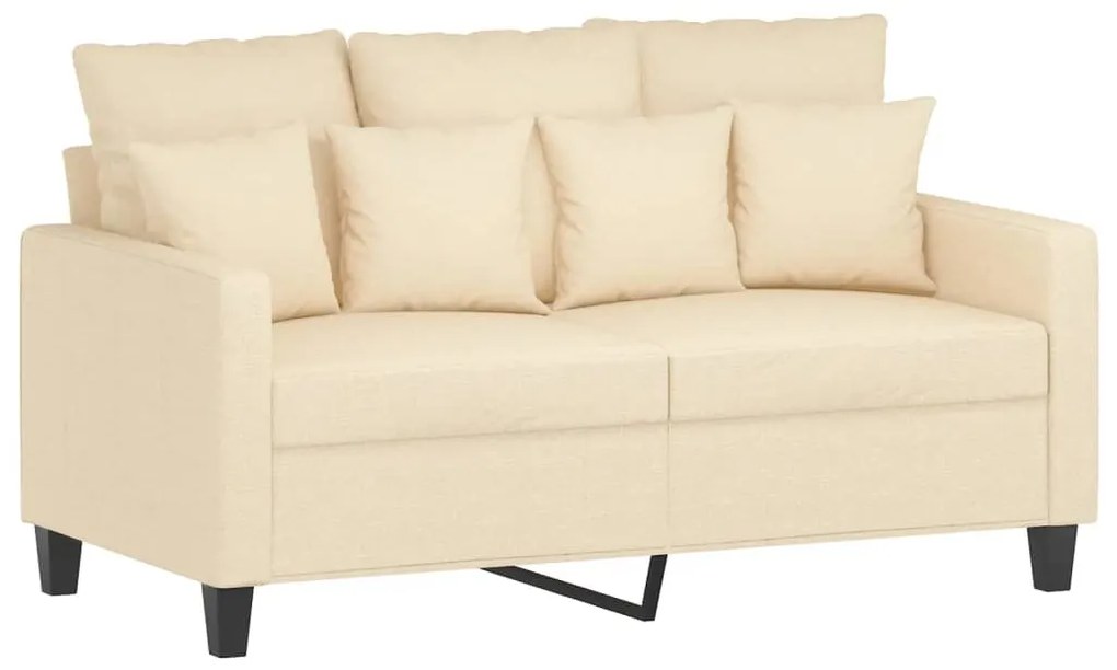 Canapea cu 2 locuri, crem, 120 cm, material textil Crem, 138 x 77 x 80 cm