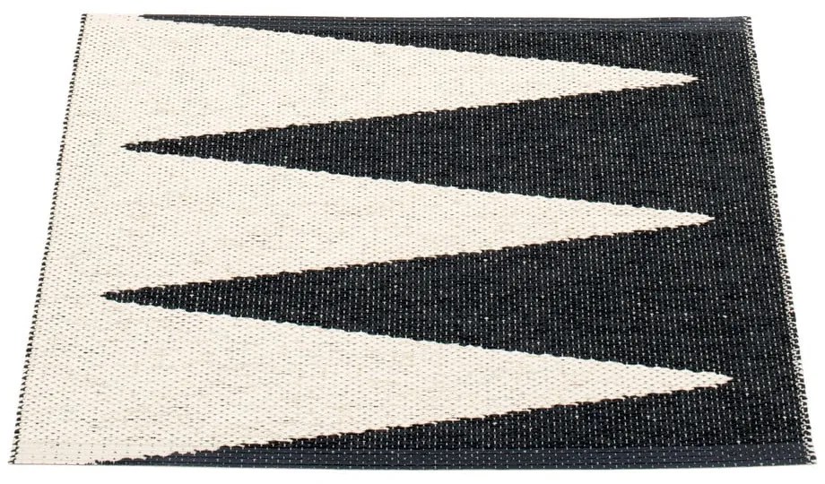 Covor pentru exterior și interior alb-negru 70x60 cm Vivi Black – Pappelina