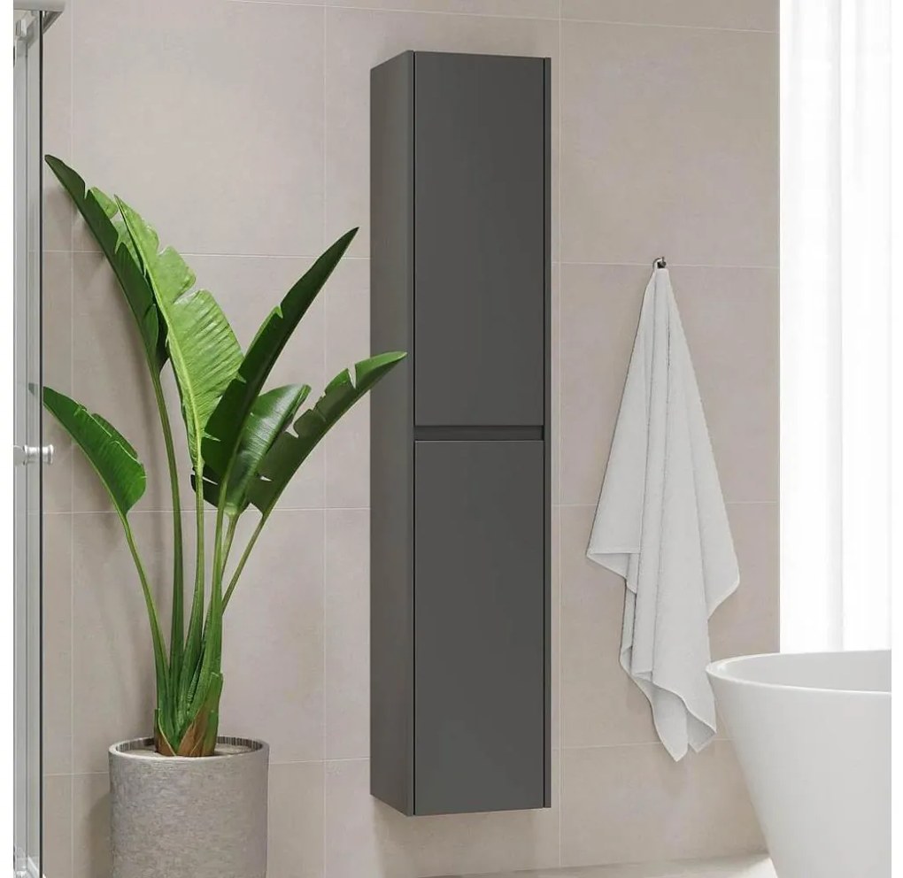 Dulap de baie TRONDHEIM, 174 cm, antracit