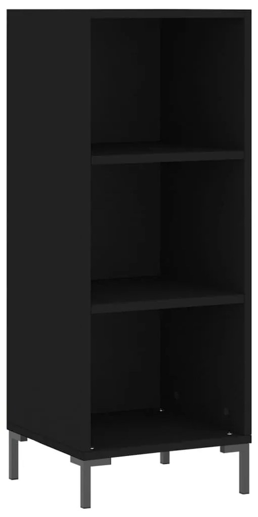 828733 vidaXL Servantă, negru, 34,5x32,5x90 cm, lemn compozit