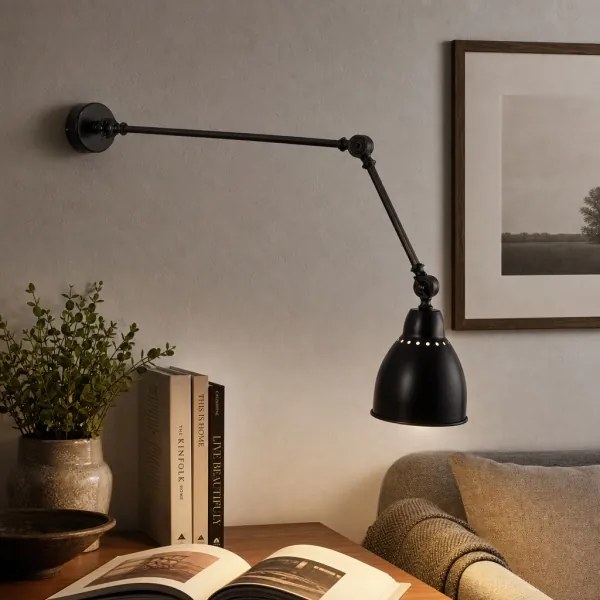 Brilagi - Lampă de perete QUILL 1xE27/40W/230V 83 cm neagră