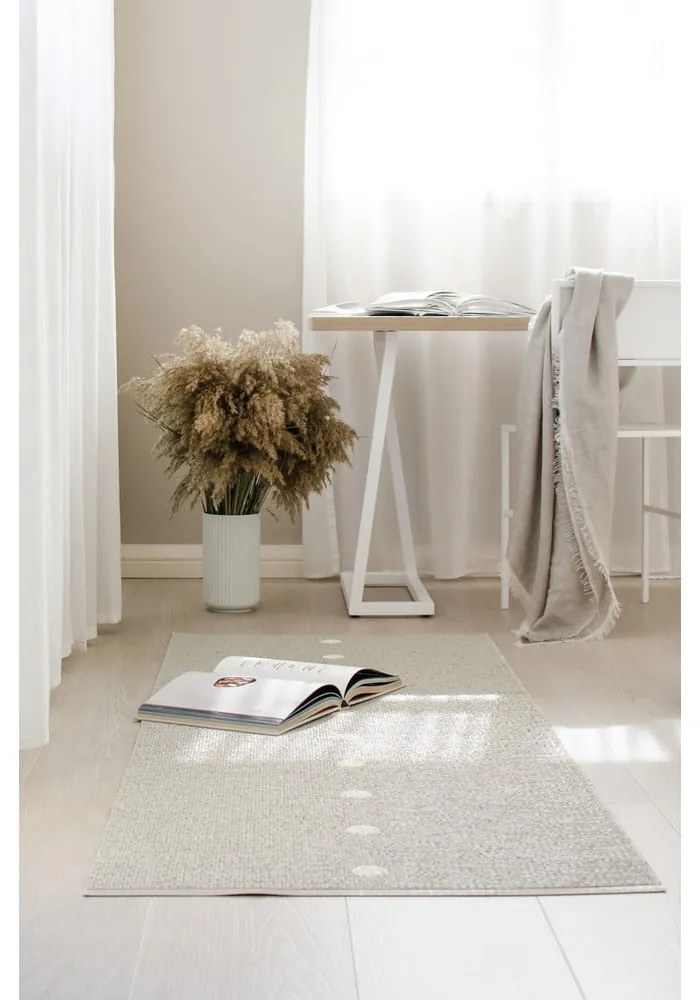 Covor tip traversă pentru interior și exterior bej/crem 70x200 cm Peg Linen Vanilla – Pappelina