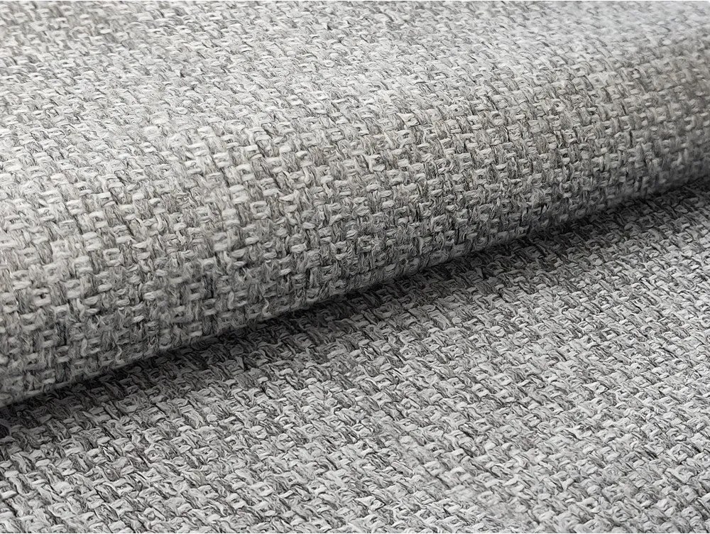 Pat matrimonial gri tapițat cu spațiu de depozitare cu somieră 140x200 cm Mano – Makamii